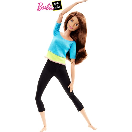 Barbie Sonsuz Hareket Bebeği, Kumral - Siyah Taytlı DJY08