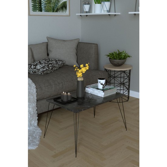 Remaks Elit Orta Sehpa Siyah Mermer Fiyatı Taksit