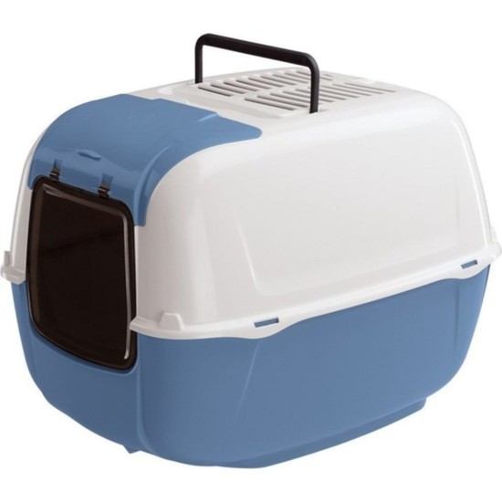 Ferplast Prima Azzurra Kapalı Kedi Tuvaleti 39.5 x 52.5 x 38 Fiyatı