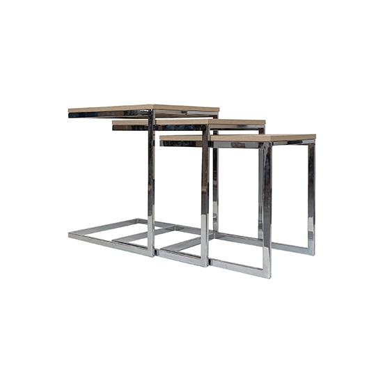 Kelebek Mobilya 4416 Zigon Sehpa ( Doğal Meşe / Krom ) Fiyatı