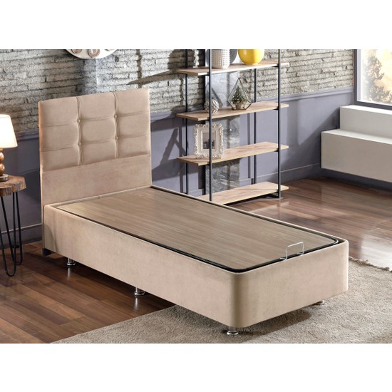 Niron Yatak Queen Tek Kişilik Yatak Baza Başlık Seti 90 x