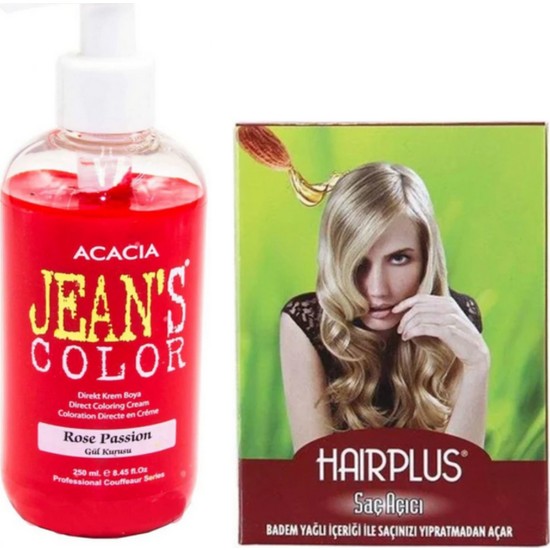 Acacia Jeans Color Saç Boyası Gül Kurusu 250ml ve Hairplus Fiyatı Acacia Jeans Color Saç Boyası Gül Kurusu 250ml ve Hairplus Fiyatı