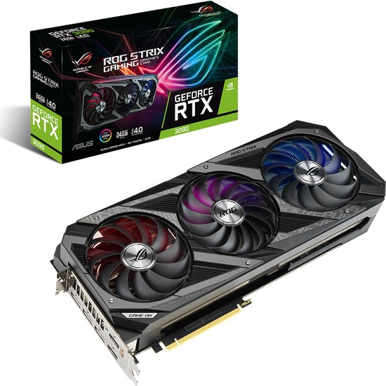 Asus GeForce RTX 3090  24GB 384Bit GDDR6X (DX12) PCI-Express 4.0 Ekran Kartı (ROG-STRIX-RTX 3090-24G-GAMING)