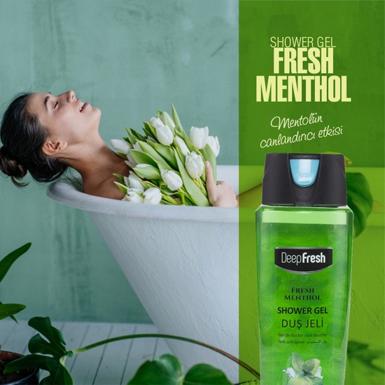 Deep Fresh Pratik Kapaklı Duş Jeli Fresh Mentol 3 x 500 ml Fiyatı