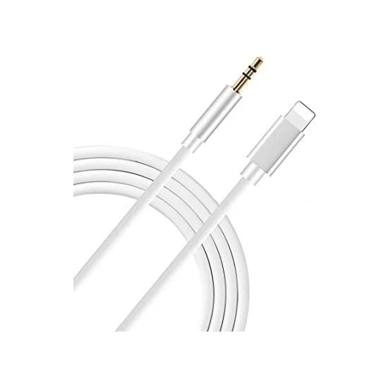 Longline Lightning To 3.5mm Jack Beyaz Aux Kablo