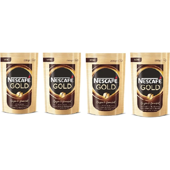 Nescafe Gold 200 gr x 4 Adet