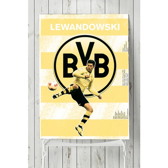 Postermanya Lewandowski Futbol Posteri 40 x 60 cm