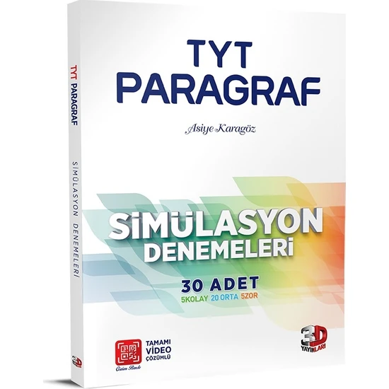 3D Yayınları TYT Simülasyon Paragraf Denemeleri Tamamı Video Çözümlü