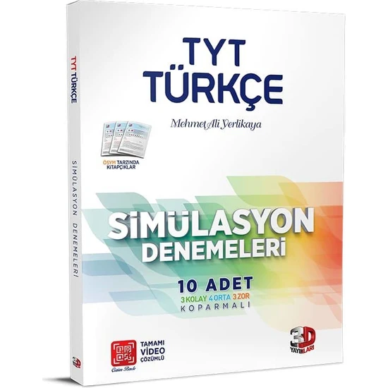 3D Yayınları TYT Türkçe 10'lu Simülasyon Denemeleri Tamamı Video Çözümlü
