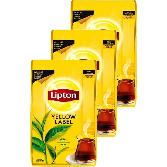 Lipton Yellow Label Dökme Çay 1000 gr 3'lü