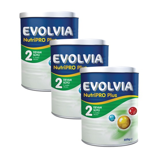 Evolvia 2 Devam Sütü Nutripro Plus 800 gr 3 Adet 6 Aydan İtibaren Sütlü Bebek Mamaları