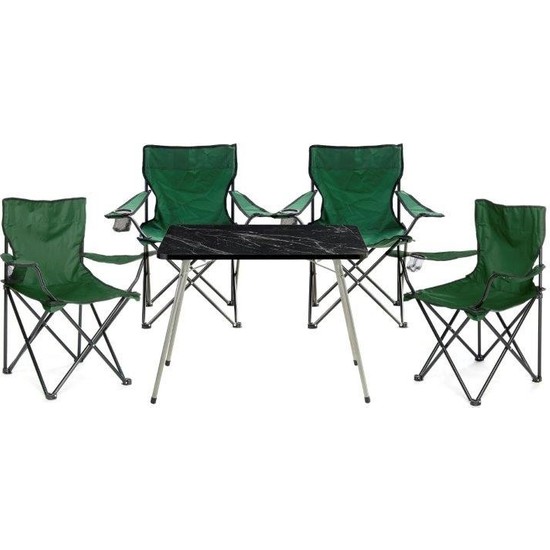 Byeren Kamp Seti 4* Kamp Sandalye Yeşil 45*60 Piknik Sehpa Fiyatı