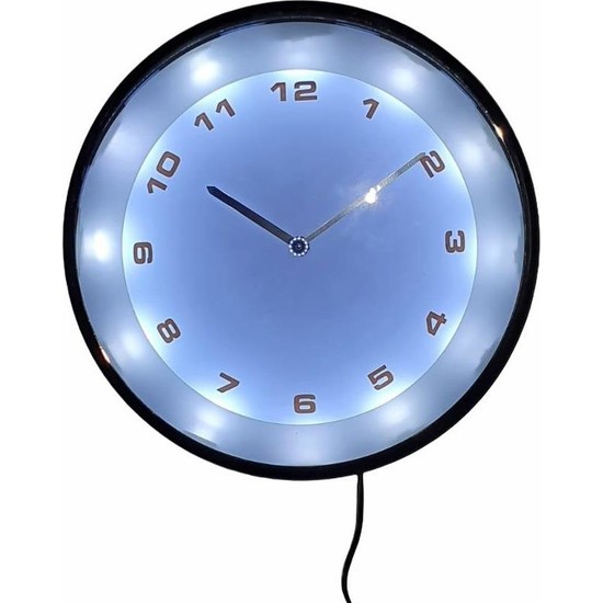 Eclips Beyaz LED Işıklı 20 cm Duvar Saati Metal Çerçeveli Fiyatı Eclips Beyaz LED Işıklı 20 cm Duvar Saati Metal Çerçeveli Fiyatı