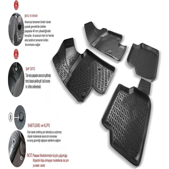 Otoline Fiat Egea Sedan 2021 Model 4d Havuzlu Paspas Fiyatı