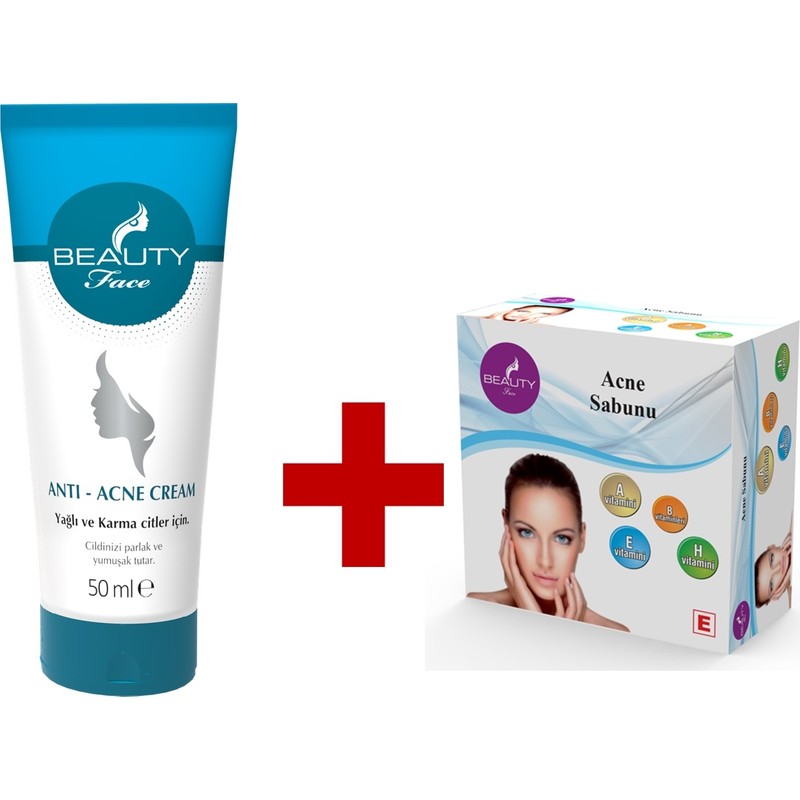 Beauty Face Acne Kremi 50 ml +Beauty Face Acne Sabunu 90 gr.