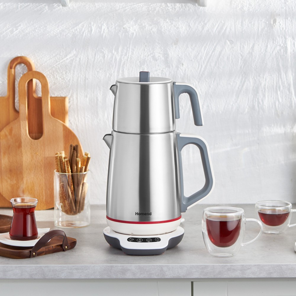 Homend Royaltea 1709H Inox Çelik Çay Makinesi 1 L Kapasite ile Şık Tasarım ve Dayanıklılık