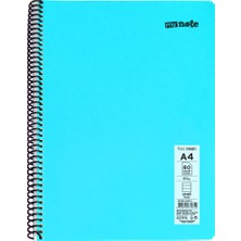 Mynote Flex Neon Defter A4 80 Sayfa 4'lü Defter Seti (2 Kareli + 2 Çizgili)