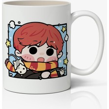 Anime Marketi Harry Potter Ron Weasley Baskılı Beyaz Kupa Bardak