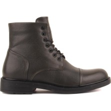 Saillaker’s Sail Lakers - Haki Deri Fermuarlı Erkek Bot