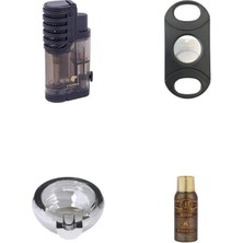 Cohiba Puro Starter Kit, Çakmak Kesici Kllük ve Bütan Gaz