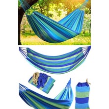 Utelips Dayanıklı 190X80 cm Mavi Hamak Kamp Izci Piknik Şık Eğlenceli Tek Kişilik Salıncak Hamak Bahçe