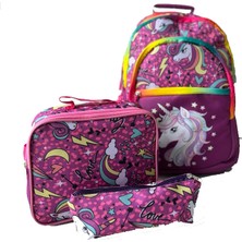 New Bags Newbag Unicorn Sırt Ilkokul Sırt Çantası-3'lü Set