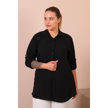 Kadin Tesettur Giyim Buyuk Beden Tunik Gömlek Tas Bakili