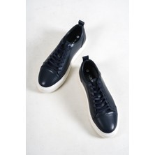 Mubiano M3-Lcv Lacivert Hakiki Deri Erkek Spor Ayakkabı & Sneaker