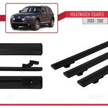 Acpar Volkswagen Touareg 2003-2010 Arası ile Uyumlu Basıc Model Ara Atkı Tavan Barı Siyah 3 Adet