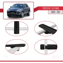 Acpar Porsche Cayenne 2003-2011 Arası ile Uyumlu Basıc Model Ara Atkı Tavan Barı Siyah 3 Adet