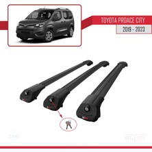 Acpar Toyota Proace City 2019 ve Sonrası ile Uyumlu Ace-1 Ara Atkı Tavan Barı Siyah 3 Adet Bar