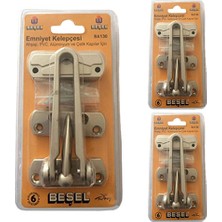 Ahtapot Beşel Kapı Emniyet Kelepçesi Saten BA130ST (3 Adet)