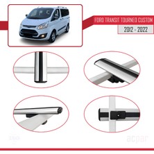 Acpar Ford Transit Tourneo - Custom 2007-2017 Arası ile Uyumlu Basıc Model Ara Atkı Tavan Barı Gri 3 Adet