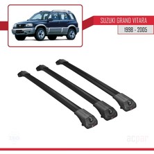 Acpar Suzuki Grand Vitara 1998-2005 Arası ile Uyumlu Ace-1 Ara Atkı Tavan Barı Siyah 3 Adet Bar