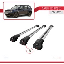 Acpar Renault Duster (Hs) 2014-2017 Arası ile Uyumlu Ace-1 Ara Atkı Tavan Barı Gri 3 Adet Bar