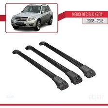 Acpar Mercedes Glk Class (X204) 2008-2015 Arası ile Uyumlu Ace-1 Ara Atkı Tavan Barı Siyah 3 Adet Bar