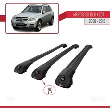 Acpar Mercedes Glk Class (X204) 2008-2015 Arası ile Uyumlu Ace-1 Ara Atkı Tavan Barı Siyah 3 Adet Bar