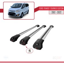 Acpar Ford Transit Tourneo - Custom 2007-2017 Arası ile Uyumlu Ace-1 Ara Atkı Tavan Barı Gri 3 Adet Bar