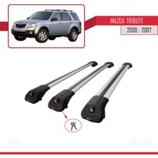 Acpar Mazda Tribute 2000-2007 Arası ile Uyumlu Ace-1 Ara Atkı Tavan Barı Gri 3 Adet Bar