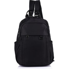 Getcho 21K - Barcelona Saten Kumaş Kadın Sırt Çantası BC2113 - Siyah