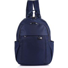 Getcho 21K - Barcelona Saten Kumaş Kadın Sırt Çantası BC2113 - Lacivert