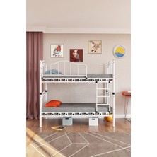 Hier Belinay Genç Çocuk Odası Metal Ranza ve Karyola 90X200 Yatak Ölçülü