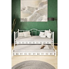 Hier Kamelya Yavrulu Daybed Sedir Beyaz Karyola 90X190