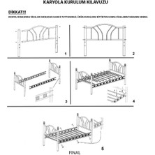 Hier Belinay Tek Kişilik Ferforje Beyaz Metal Karyola 90X200