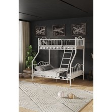 Hier Imaj 3 Kişilik Ebeveyn 3'lü Metal Ranza 90X190 ve 140X190 Yatak Ölçülü