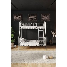 Hier Imaj 3 Kişilik Ebeveyn 3'lü Metal Ranza 90X190 ve 140X190 Yatak Ölçülü