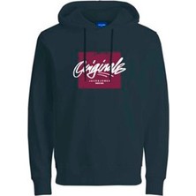 Jack & Jones Yazılı Erkek Kapüşonlu Sweatshirt 12244218
