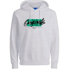 Jack & Jones Yazılı Erkek Kapüşonlu Sweatshirt 12244218