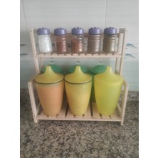 Petek Home Life Tezgah Üstü Düzenleyici Çok Amaçlı Ahşap Raf