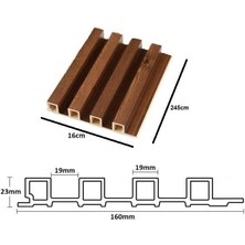 Renkli Duvarlar Atc Kahverengi Prefabrik Ofis Konut Dekoratif Pvc Kaplama Lambiri 16 cm x 245 cm